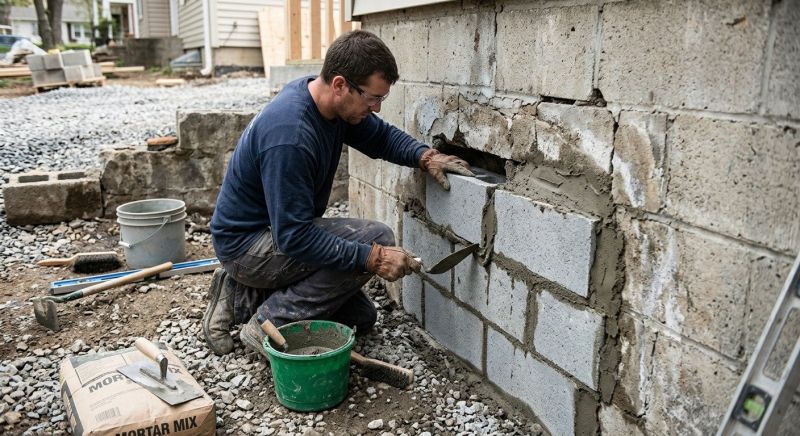 Block Wall Repair in Brighton, MI