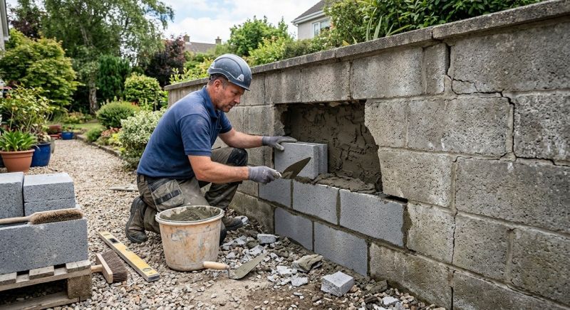 Block Wall Repair in Milford, MI