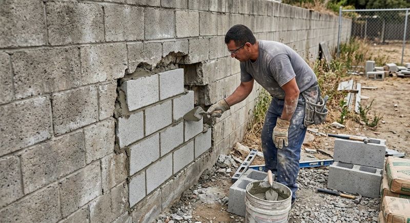 Block Wall Repair in Swartz Creek, MI