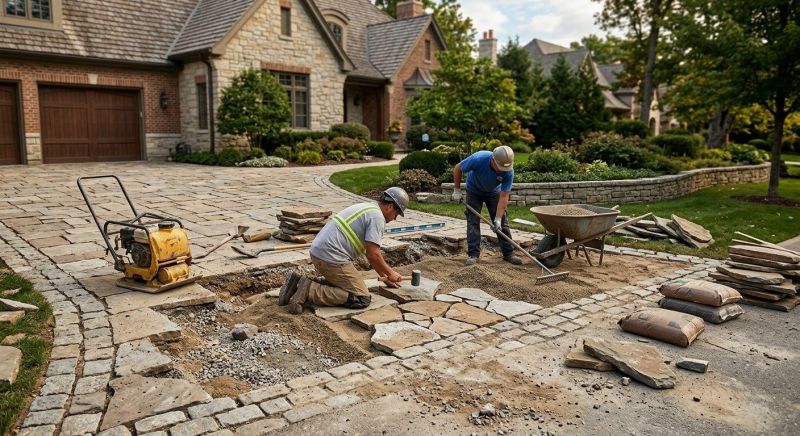 Brick Driveway Repair in Howell, MI