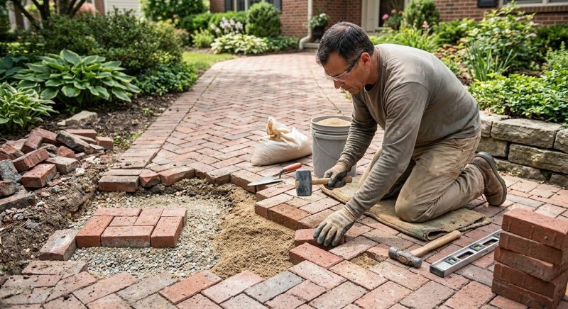 Brick Driveway Repair in Howell, MI