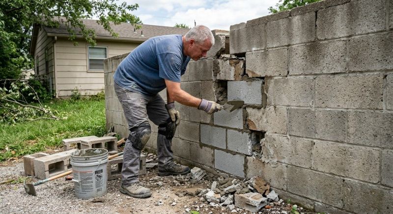 Cinder Block Repair in Howell, MI