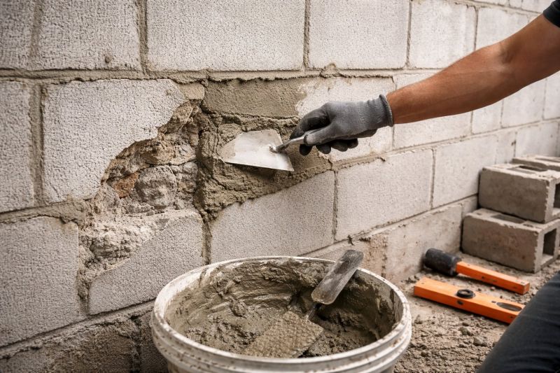 Cinder Block Wall Repair in White Lake, MI