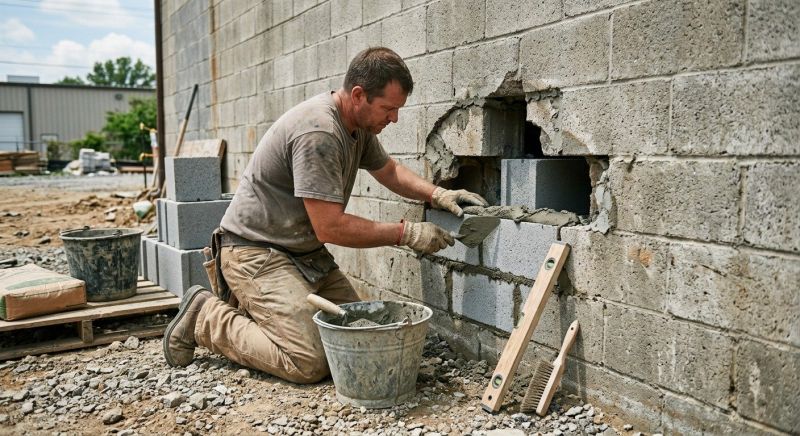Concrete Block Repair in Commerce Township, MI