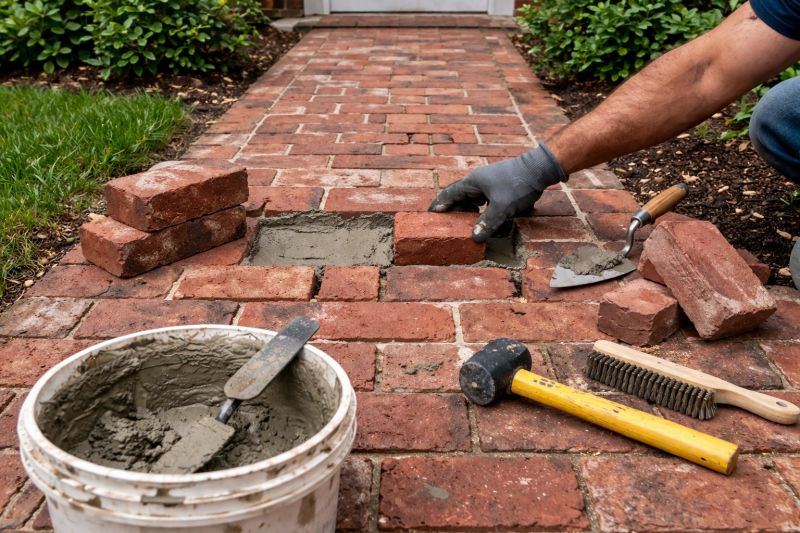 Entryway Brick Repair in Howell, MI