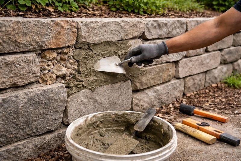 Rock Wall Repair in Howell, MI