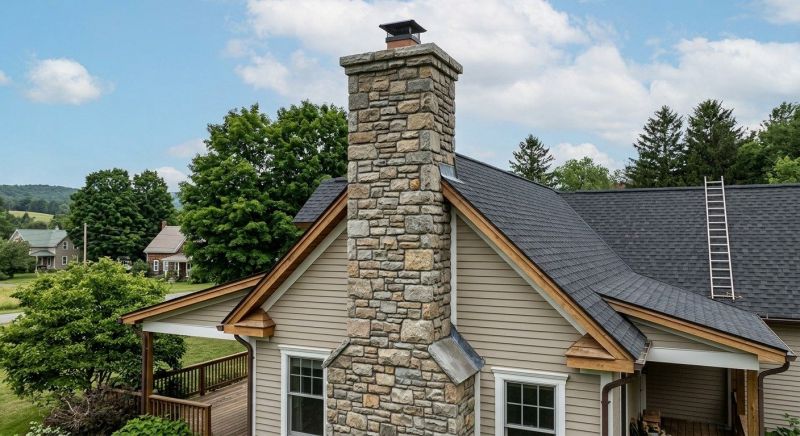 Stone Chimney Installation in Livingston County, MI