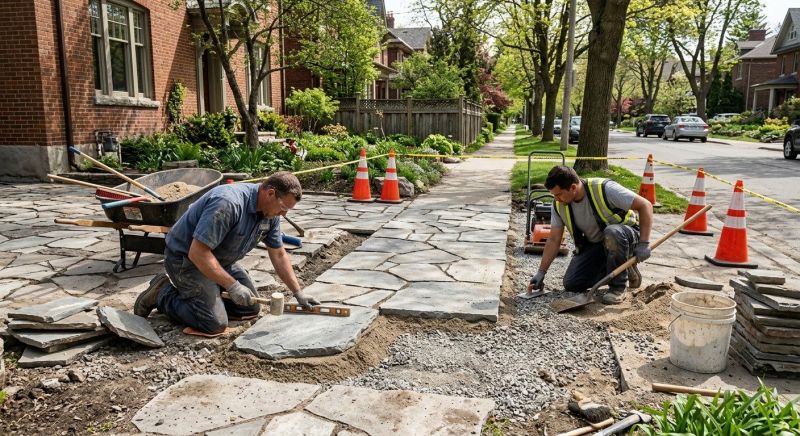 Stone Walkway Repair in Howell, MI