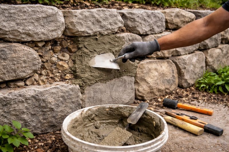Stone Wall Repair in Gregory, MI
