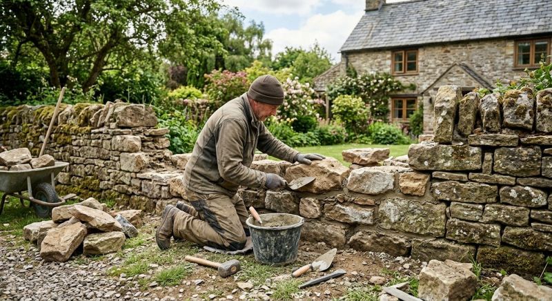 Stone Wall Repair in Holly, MI