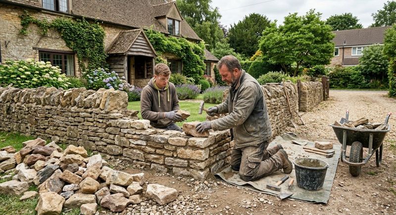 Stone Wall Repair in Walled Lake, MI